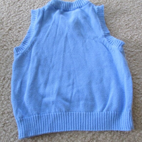 Pullover‎ Sleeveless Vest Infant Boys Size 3-6M Blue V Neck Geometric - Picture 3 of 3